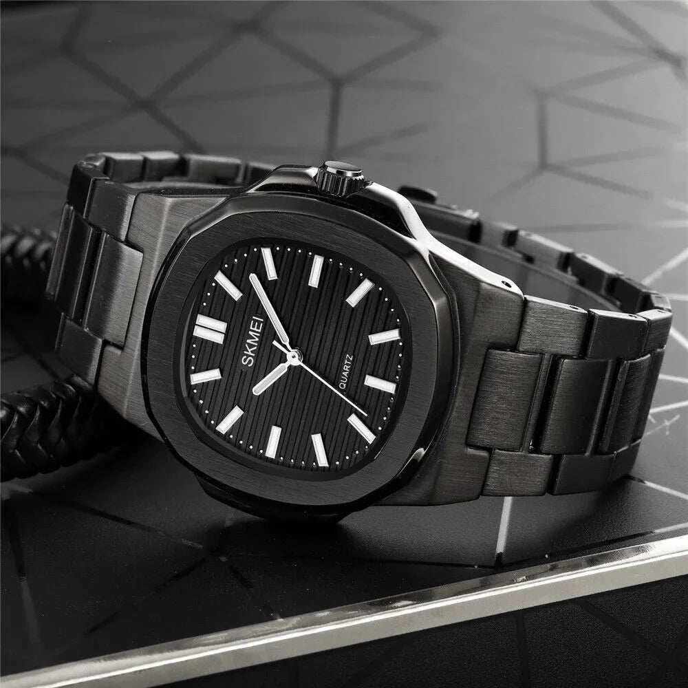 Luxury Watch Steel Business Gold Male For Men Gift Wristwatch Quartz