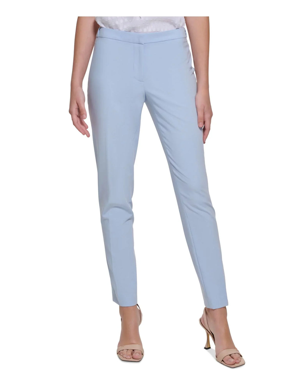 Blue Ankle Light Pocketed 6P Wear Work Skinny Petites CALVIN To Pants Zippered Womens KLEIN