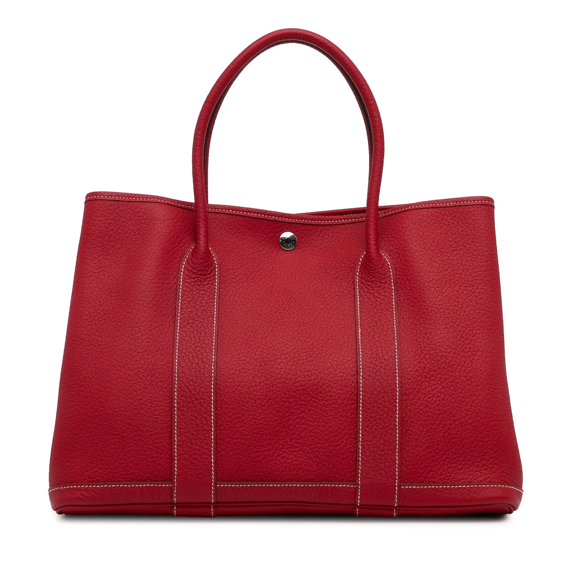 Leather Bag Red Negonda Tote 36 (Good) Authenticated Party Calf Pre-Owned Hermès Garden Unisex