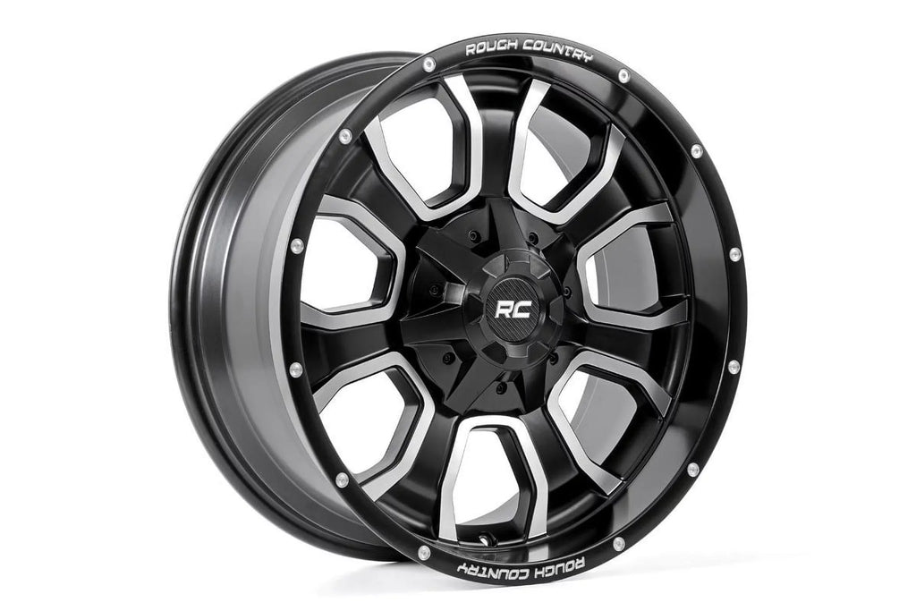 20x10 93 93201011 | Black 8x170 Wheel - Matte Rough Country Series | | -18mm