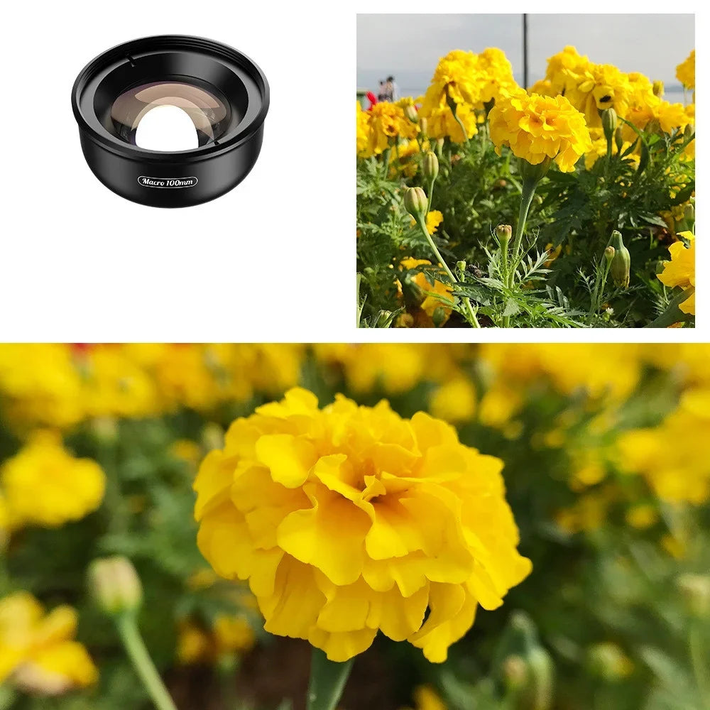 Lens Clip Detachable Coated Optical External Lens Aluminum Distance Shooting Accessory Multi-Layer 4K Macro Camera Cellphone 40MM-70MM HD Alloy
