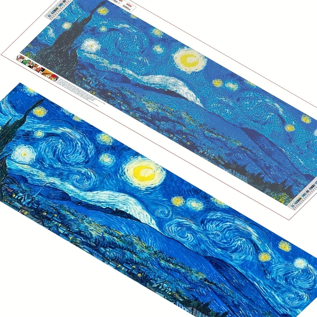 Van Create Masterpiece a Diamond This Set! Starry Sky DIY with 30x80cm 5D Painting Gogh's