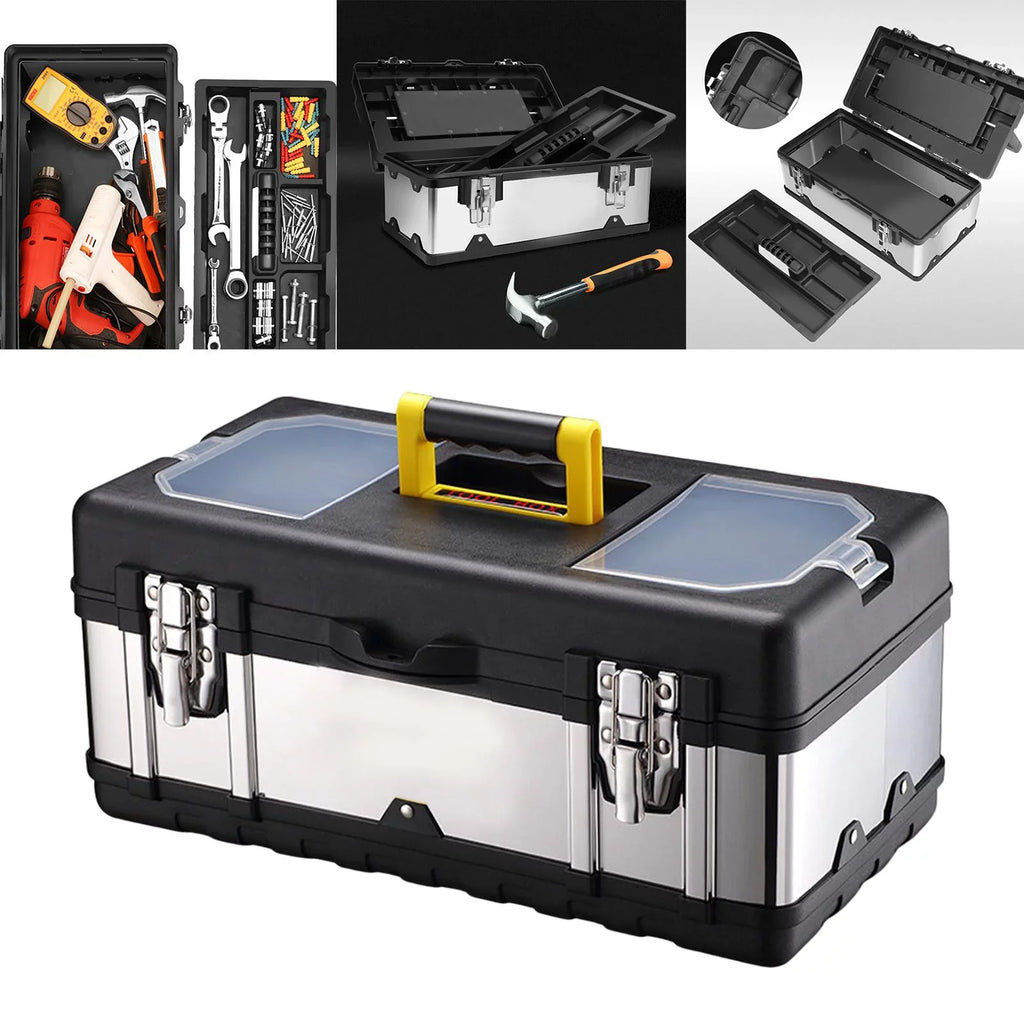 Repair Carry Plumber Lockable Storage Tools Case for Car 17inch Toolbox Trunks Case