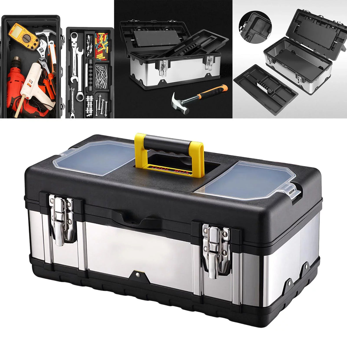 Repair Carry Plumber Lockable Storage Tools Case for Car 17inch Toolbox Trunks Case