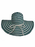 & Wide Turquoise Hat Lovely White Brim Floppy
