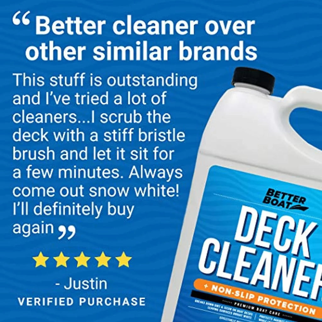 Marine Floor Stick Aluminum Boat Gallon Fiberglass Vinyl Cleaner Clean & Cleaner for Deck to Sealant Skid Surface, Grade Supplies Composite Cleaner Plastic, Soap Non Boat Anti Cleaning Hull Wash Boat