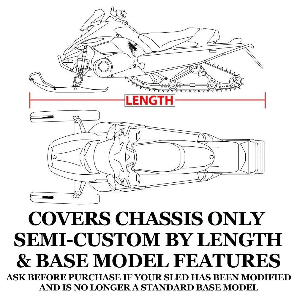 Sled snowmobile for Cover Denier model 600 Snow VMAX MOUNTAIN Compatible Yamaha Gear Machine Trailerable MAX, Snow 600