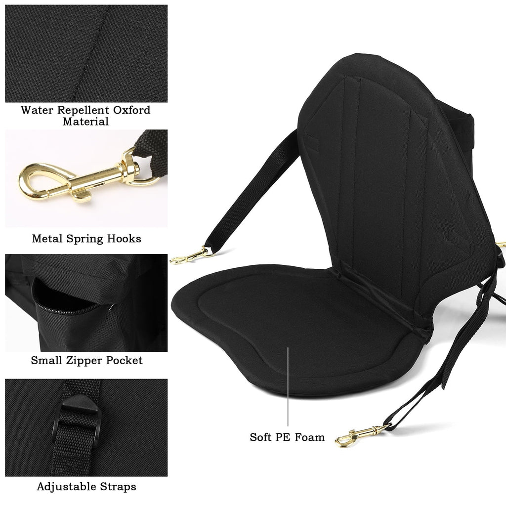 Cushioned Support Lixada High Repellent Kayak for Watersports Kids Canoe Children Back Seat with Seat Seat Water Boats Back Pad