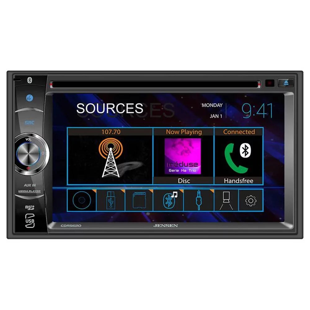 6.2 Inch with Jensen Camera and Bullet Bluetooth CDR5620 Receiver Backup New CD/DVD