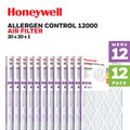 HVAC 12 Air Honeywell Pleated Filter Pack Furnace MERV -12 20x20x1