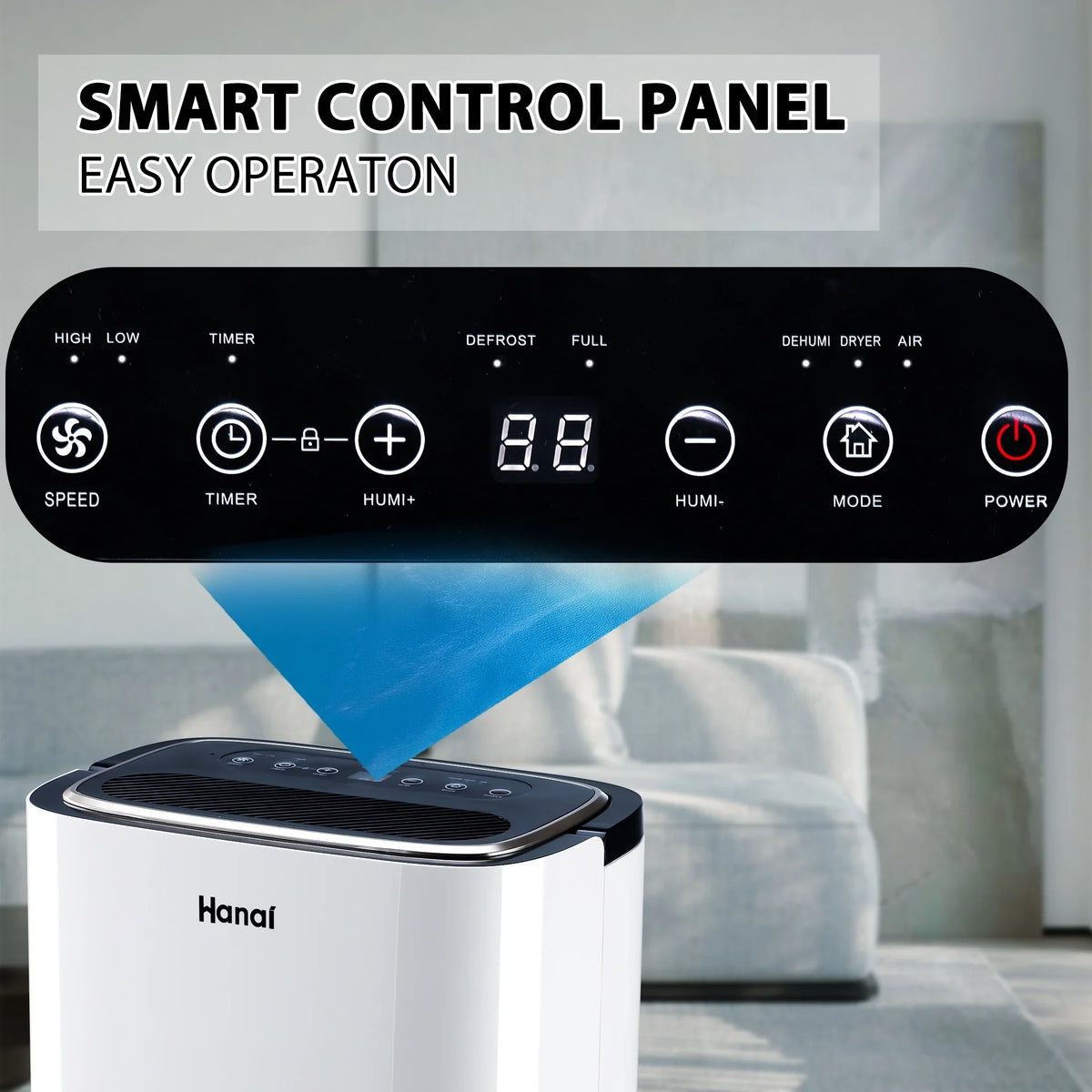 Dehumidifier,1500 Pints Home Removal Pints Drain Sq.Ft,Protable "F, RH),White 30 WANAI with Hose,Max Basement and Moisture 22 Dehumidifier for (95 95%