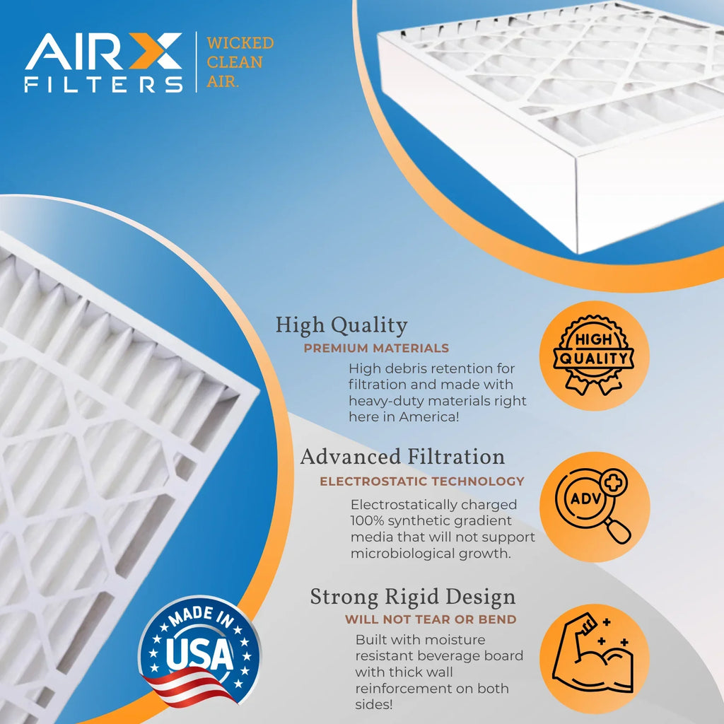 Filter MPR 16x25x5 USA DB-25-16 AIR. Comparable MPR MERV Premium 7 Compatible Filter 16x25x5 FPR 11 1200 Furnace AIRX CLEAN 2 with FILTERS Skuttle 1000, Pack #000-0448-001 WICKED Air Made & by to