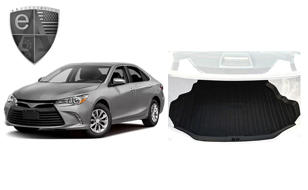 EACCESSORIES EA – – to Non-Slip with for Trunk Raised Rubber 2012-2017 Mats Cars – Weather-Resistant for – Laser Toyota Mat Trunk Mat Design Cargo – Liner Car Install Camry Easy Pre-Cut Lip Trunk