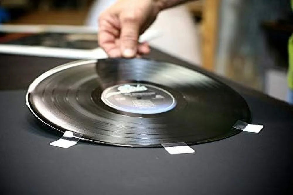 12" Picture / Frame Disc Display Vinyl Silver LP Record Matting Black Frame) (Brushed
