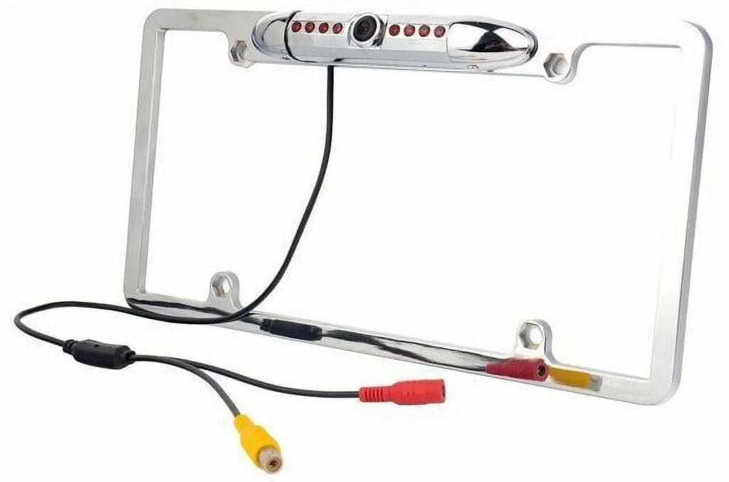 US Night Rear View New 12V Vision Plate Car License Camera 8 IR Backup Frame CMOS