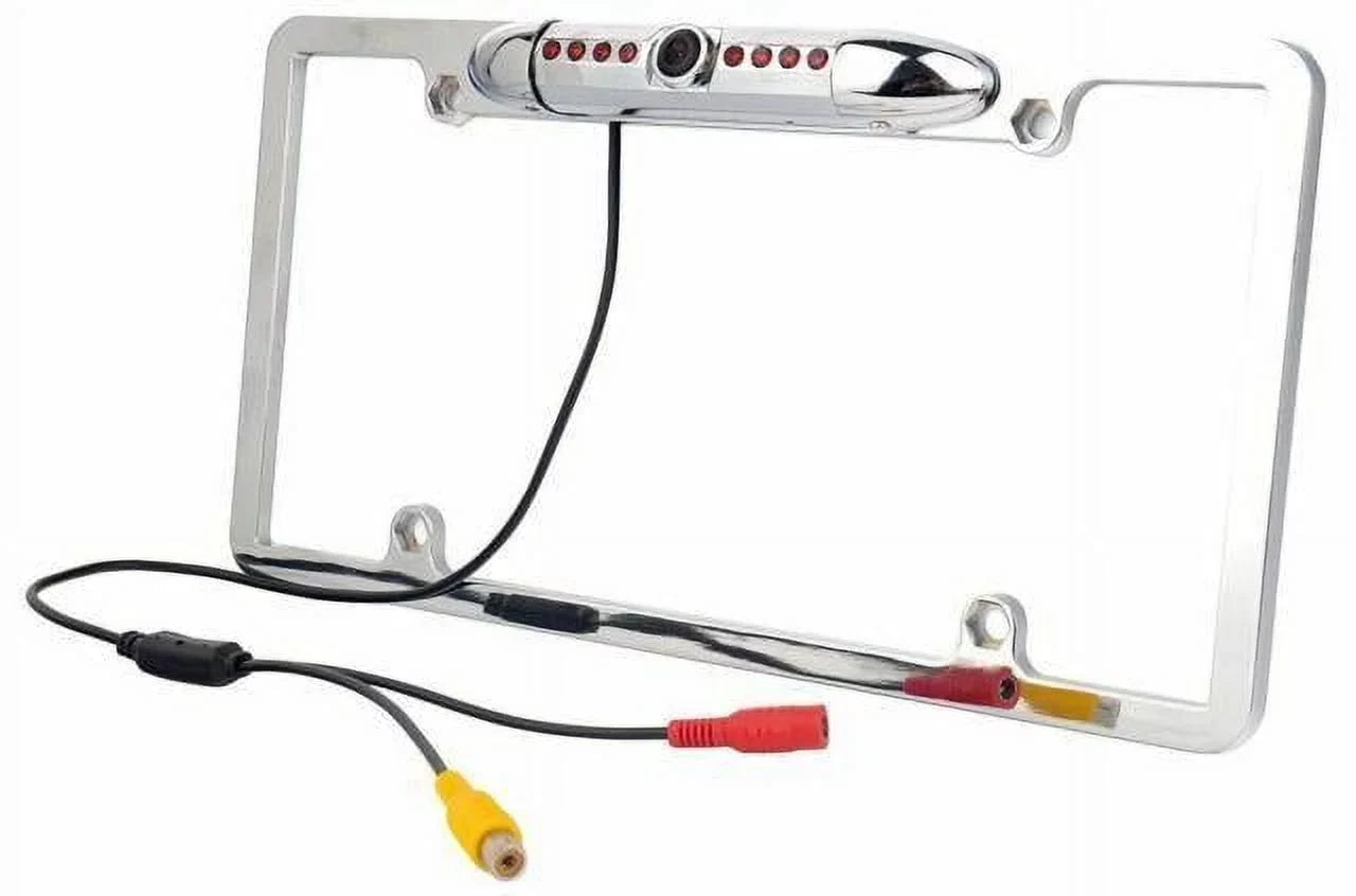 US Night Rear View New 12V Vision Plate Car License Camera 8 IR Backup Frame CMOS