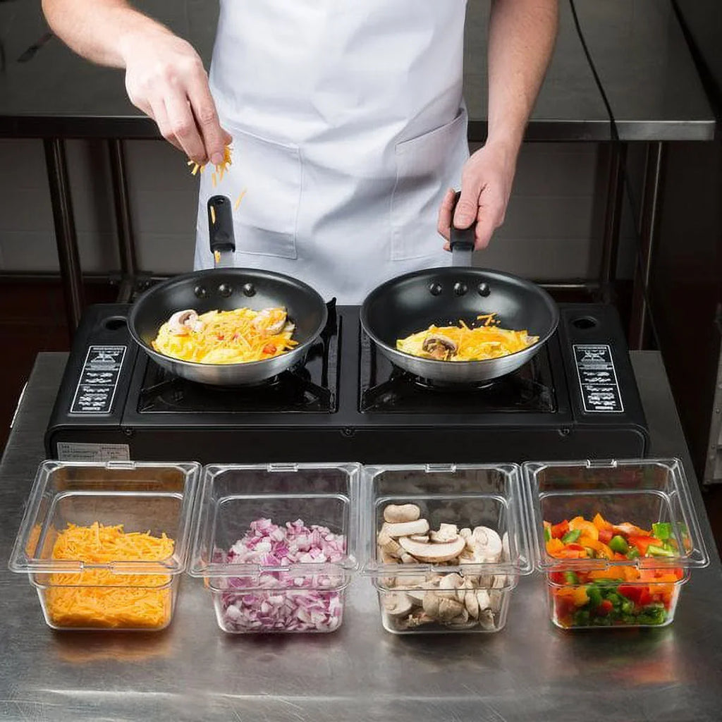 Portable Stove Butane Countertop with Range 2-Burner Brass Performance / Burners High