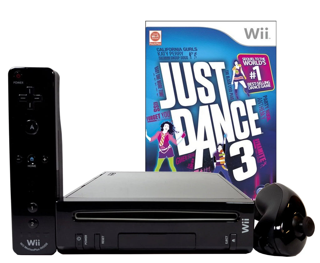 with (Refurbished) Restored Nintendo Console 3 Wii Motion Just Dance Plus Black