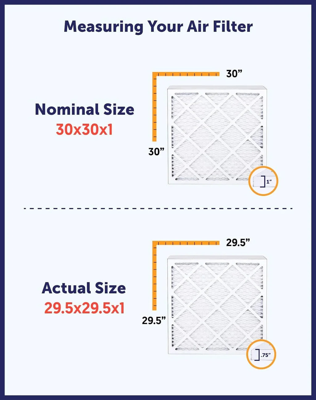 Size: 24.5x18x1a King Actual .75" A/C | x Air MADE Filter | HVAC MERV Filters USA Filter Furnace x 4-PACK 8 18 | | Pleated IN 24.5