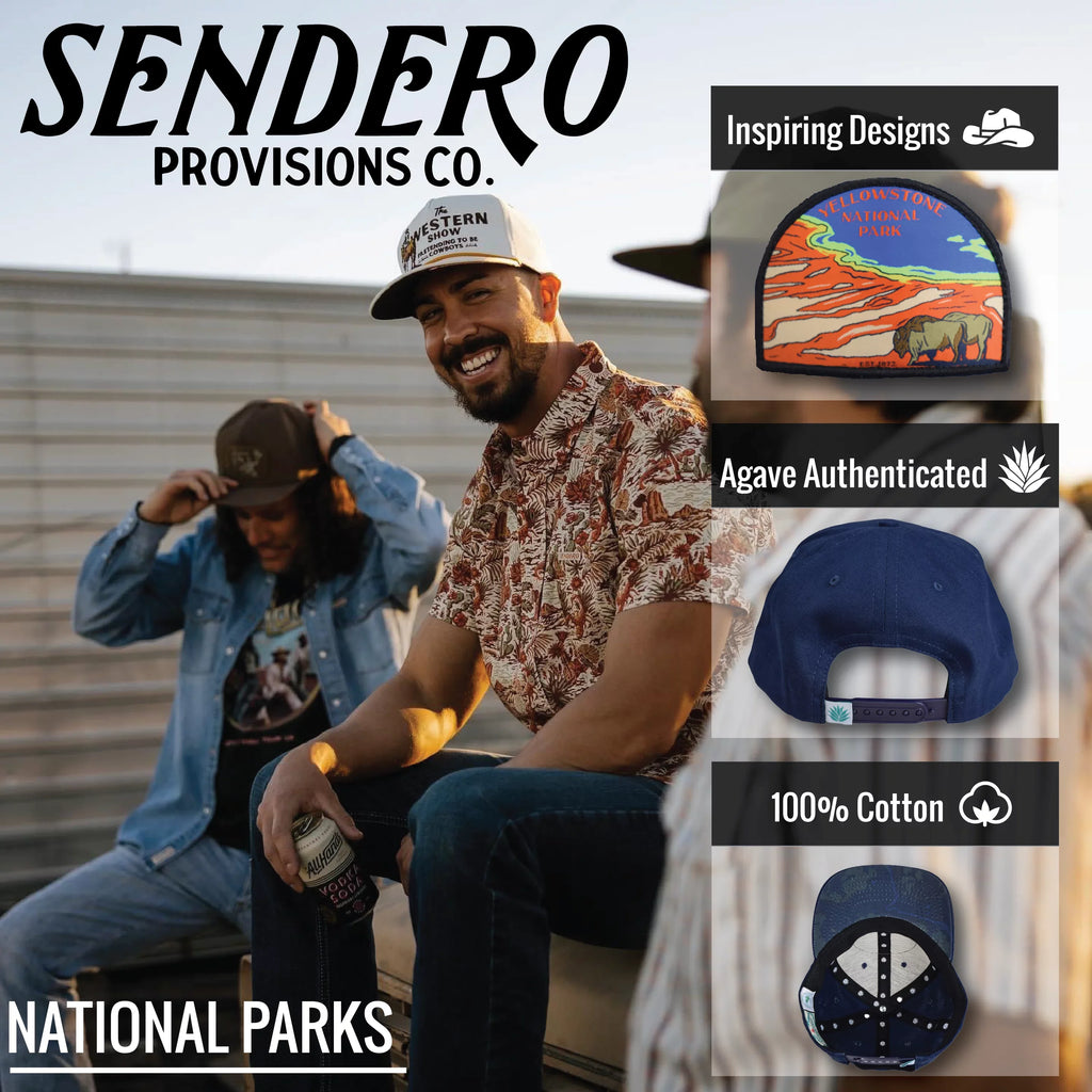 Co. National Sendero Park Snapback Adjustable Hat Provisions Yellowstone