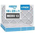 Air 16x25x1 Aerostar MERV 13, of 16x25x1, Box Pleated Filter, 4,