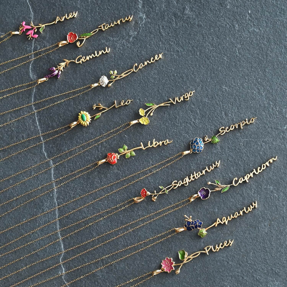 Pendant Sterling Size Aries Women Women Gold Birthday Birth Enameled Women Shop for for Jewelry Honeysuckle Gifts 925 for Plated 14K 16-18" Green Zodiac Silver Pink LC Yellow Gifts Necklace