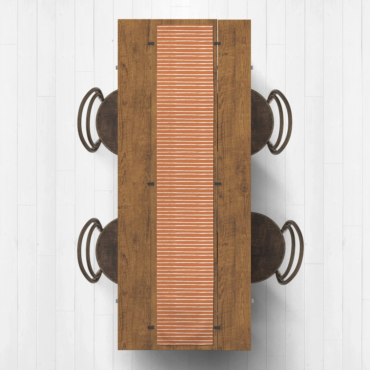 Products Sketch Runner 16x90 Orange Twill Poly Creative Table Stripes