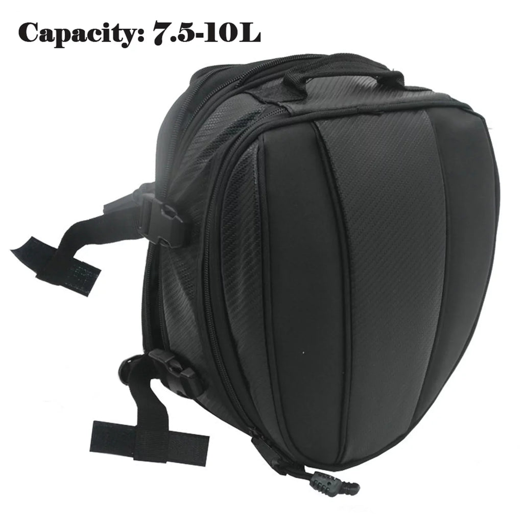 Leather Luggage Motorcycle Expandable Bag Bag Pack PU Rear Seat Tail