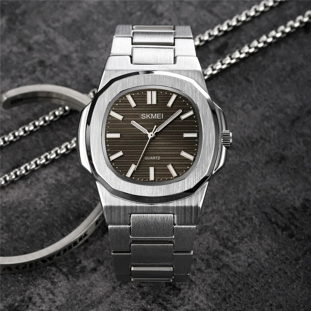 Luxury Watch Steel Business Gold Male For Men Gift Wristwatch Quartz