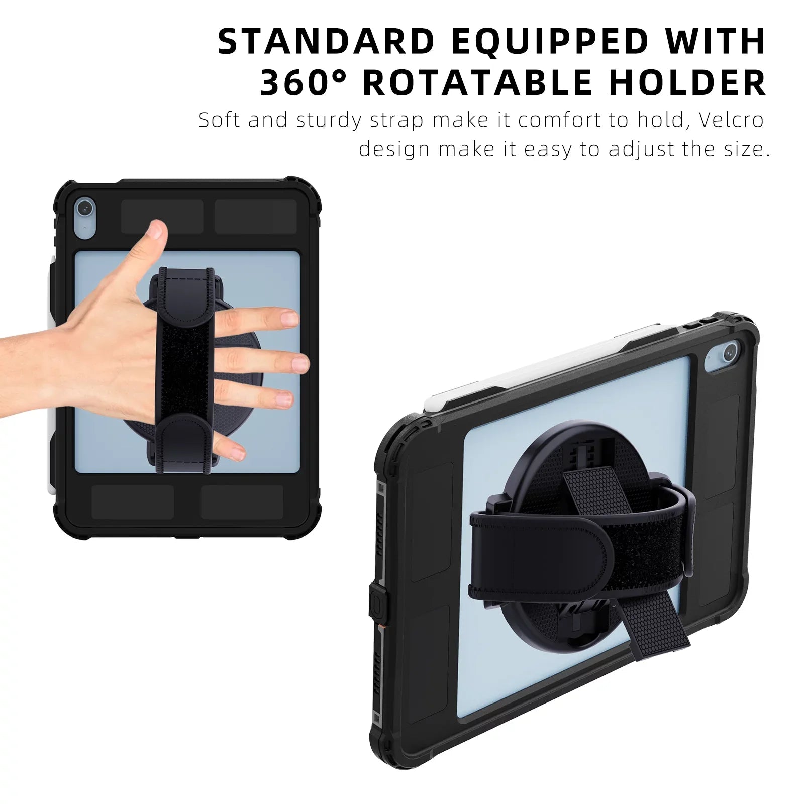 Screen Bracket Case Pencil Kickstand 10.9" Protector Underwater IP68 (2022) iPad Dustproof Shockproof with Waterproof Case Swivel Holder 10th for Genetation Protective Strap Carrying Rugged K-Lion