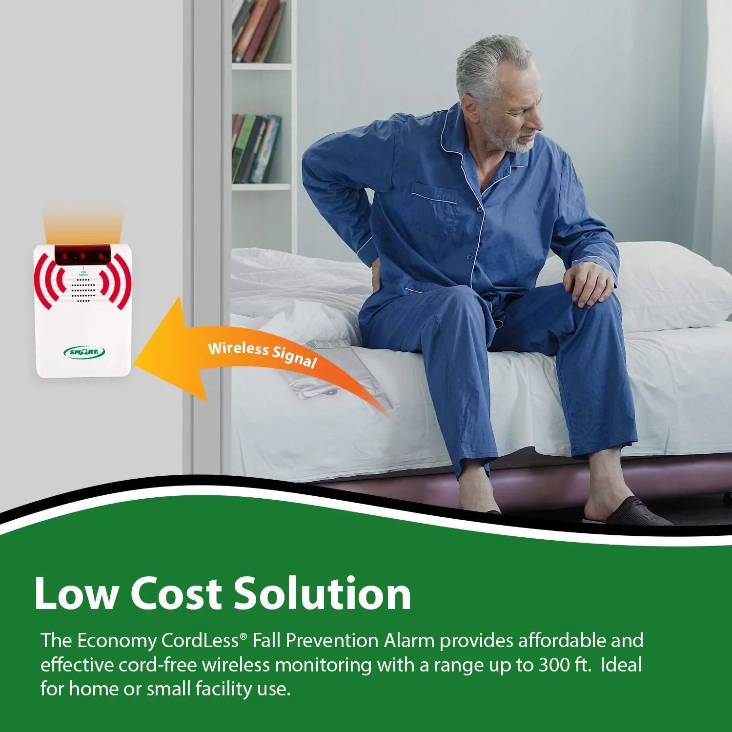 Monitor, 7 30”) - Individual Wipes Bed Bed 20 Day Alarm x Smart Remote and Box Pill Pad Alarm Caregiver Alert Liberty System Wireless Cordless with Cleaning (20”