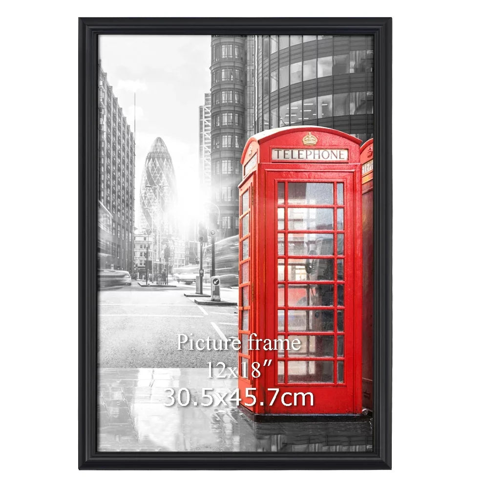 Pack Black Frame Photo 18 12x18 Modern Gallery x Picture Poster 12 for Wall Frames, 4 Poster,