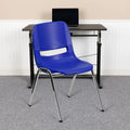 Height and Kid's HERCULES Chair 440 with Capacity 14" Series Stack Navy [RUT-14-NVY-CHR-GG] lb. Flash Chrome Furniture Shell Seat Frame Ergonomic