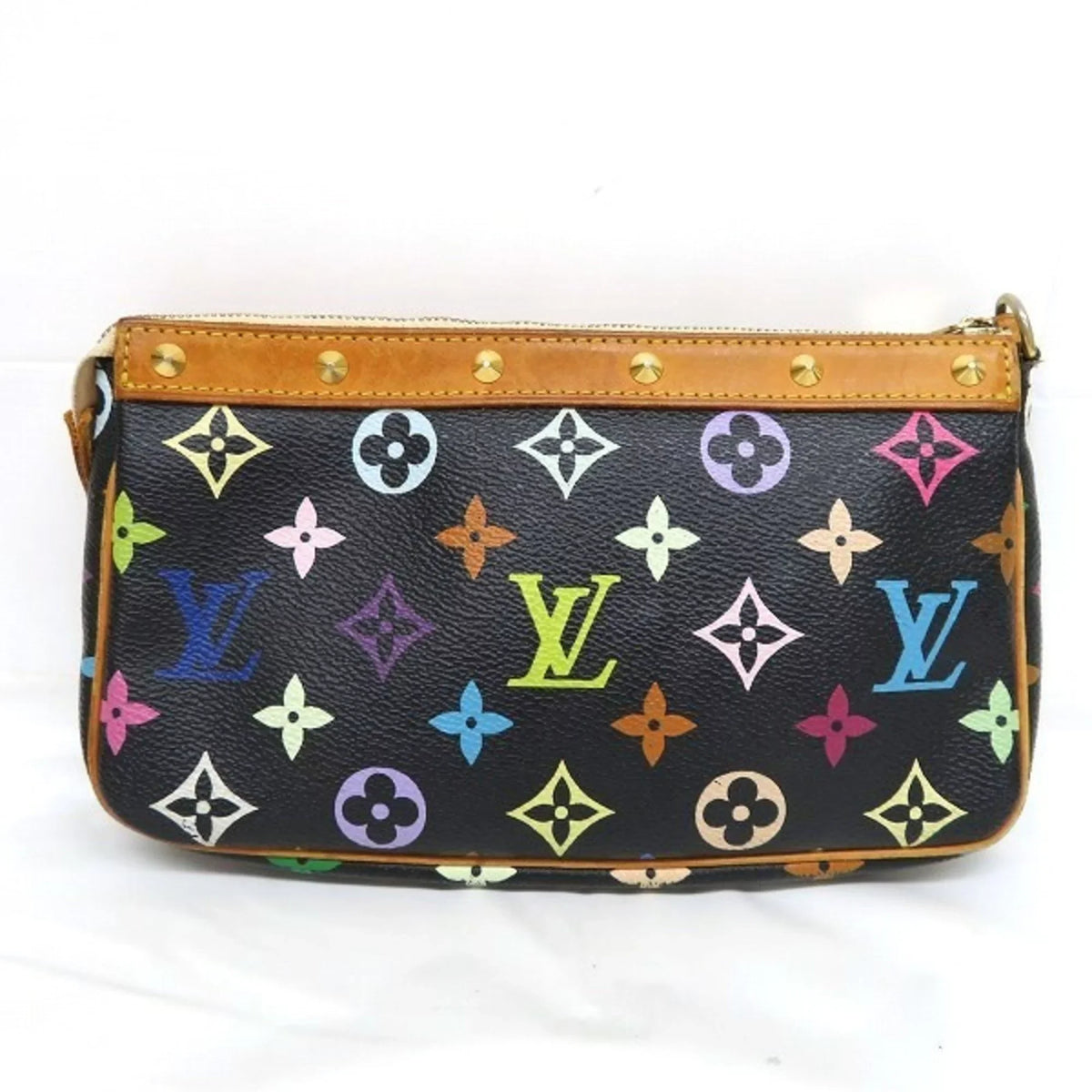 Louis Used Multicolor Accessoire M92648 2WAY Authenticated Vuitton Ladies Pochette Handbag Monogram Pouch