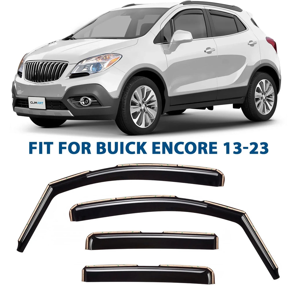in-Channel Deflector, for 613268 Vent Visors, 2013-2023, Durable ART - Window Incredibly Deflectors, Vent pcs. Window Buick Original CLIM Encore Rain Guards 4