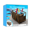 Kids Essentially 28" and Balls, Equipment Noodles Pool (43" x Brown Mesh Storage L 25" x Yours Rolling Style Organizer Toys, Holder, W Floats Large, 563009 Height, Bin, H),