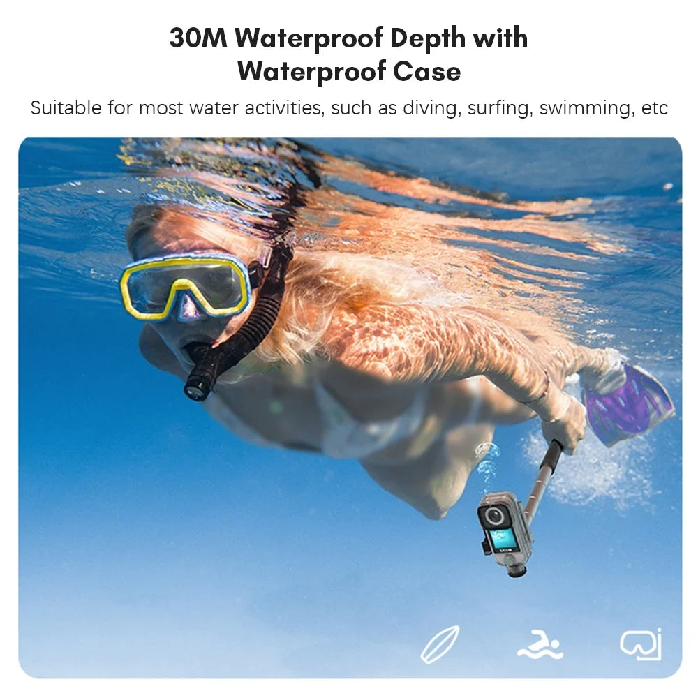 Detachable C300 Screens Module with Waterproof 30M Control Angle Extra 6- Wide Dual an Gyro WiFi Stabilization 5G2.4G Touch 30FPS 4K Battery Lens 154°