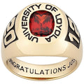 High Now College Men's Freestyle, for Graduation, or School Ring Classic Embossed Silver, Personalized, Class Sterling Order