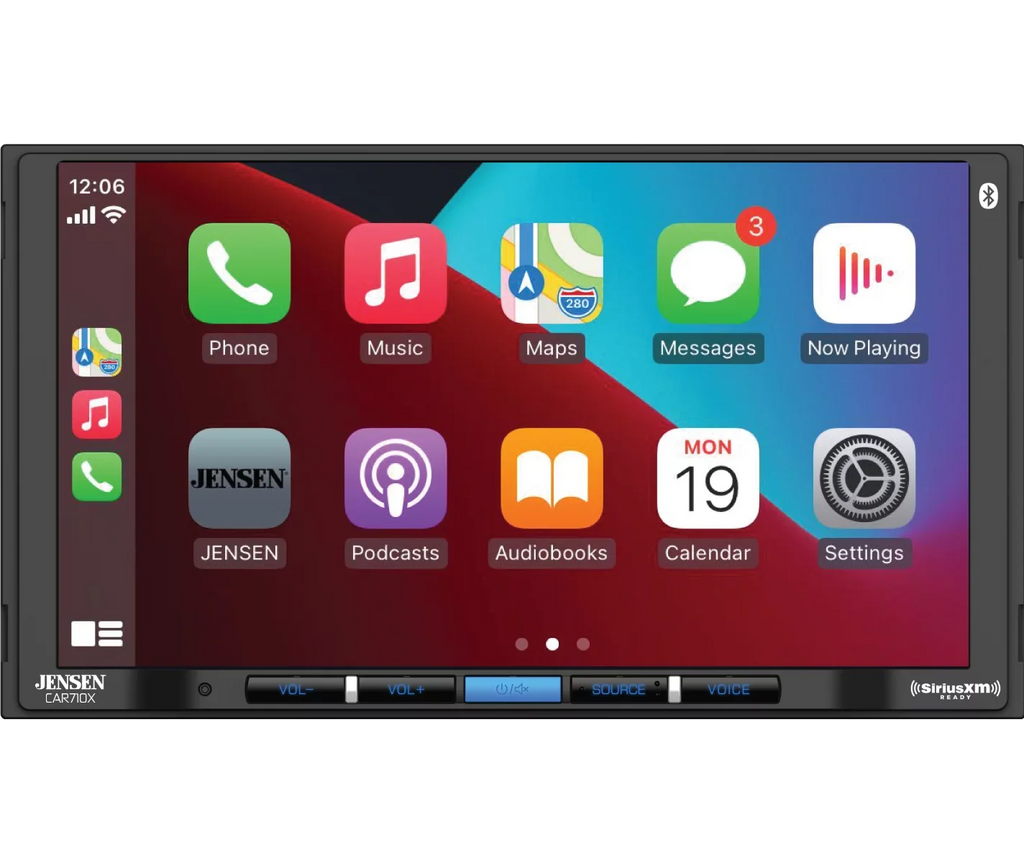 Android Power (60W Apple Auto x 4) 240 l l Mechless l CarPlay Bluetooth Multimedia with SiriusXM-Ready l Watts 7” CAR710X Receiver Built-in Jensen MOSFET