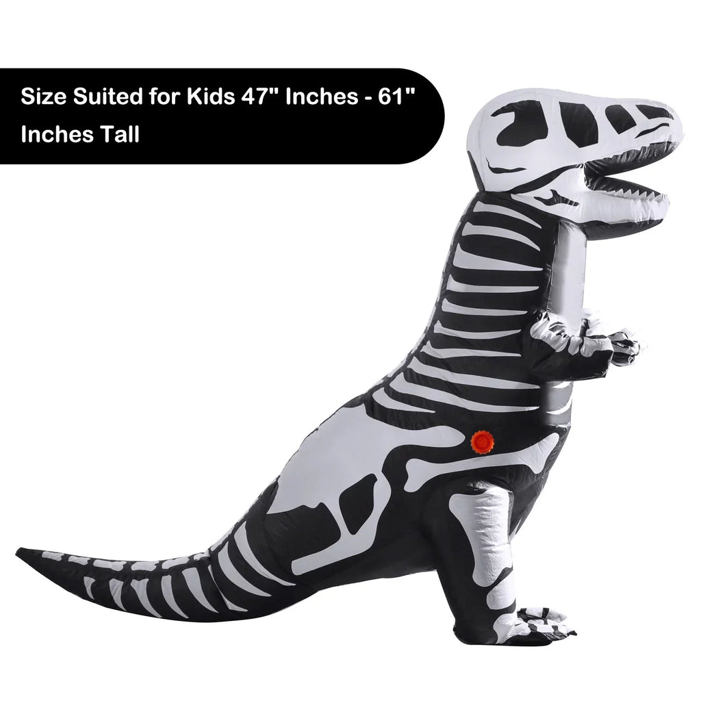 supplies,Dress-up Skeleton for Inflatable Child,Boys T-Rex party Costume, Inflatable Dinosaur Full Girls(Black) Halloween Body Costume,Halloween and