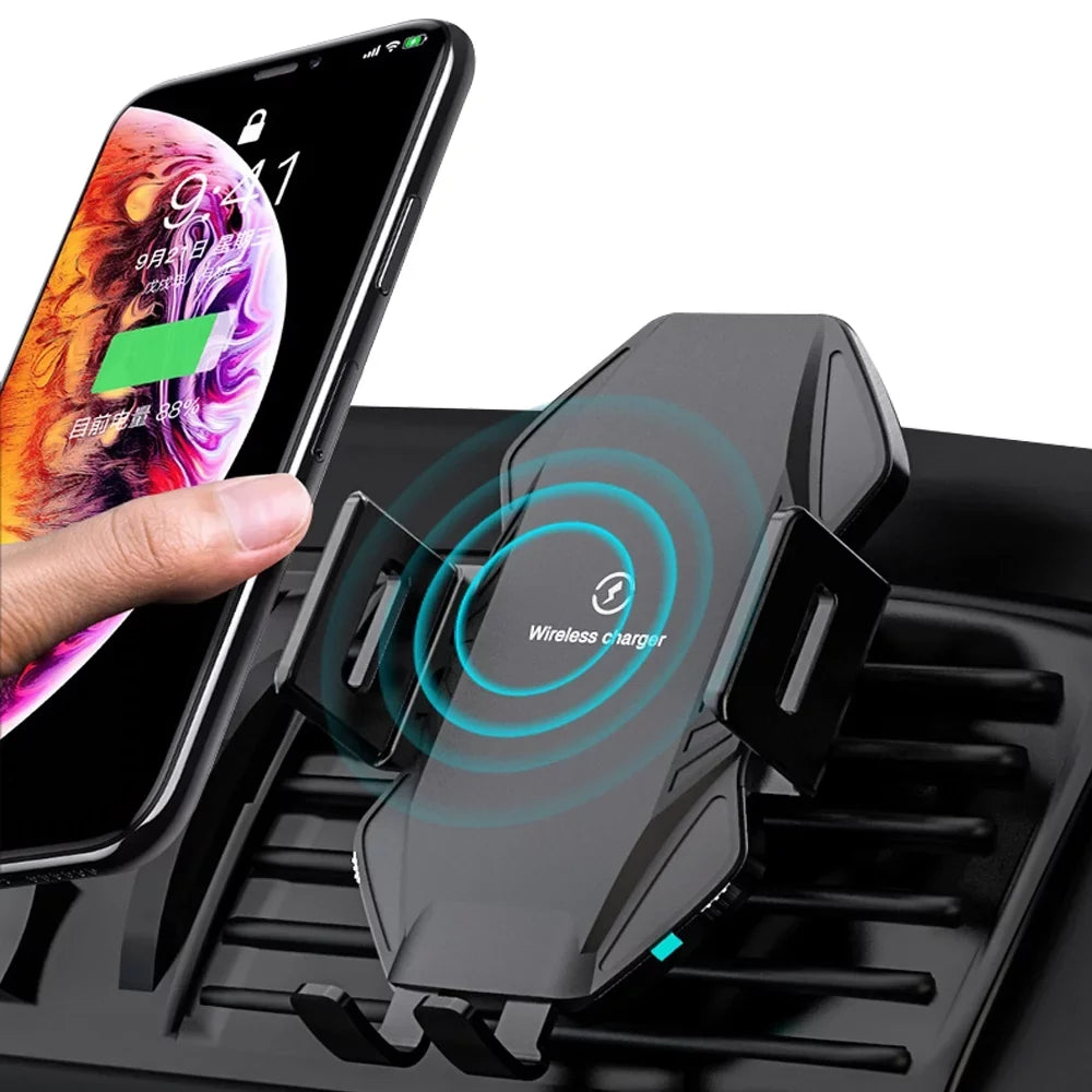 LG, Car iPhone, Air Sensor Wireless Phone Compatible Samsung, Windshield Smart Clamping Car Google, 10W Mount, Dashboard Auto Saoqi Charger, for etc Vent Holder