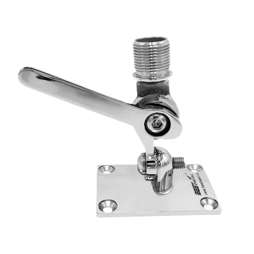 for Ratchet Stainless Base VHF Dinghy Adjustable Mount Kayak Boat Steel Marine Radio Inflatable