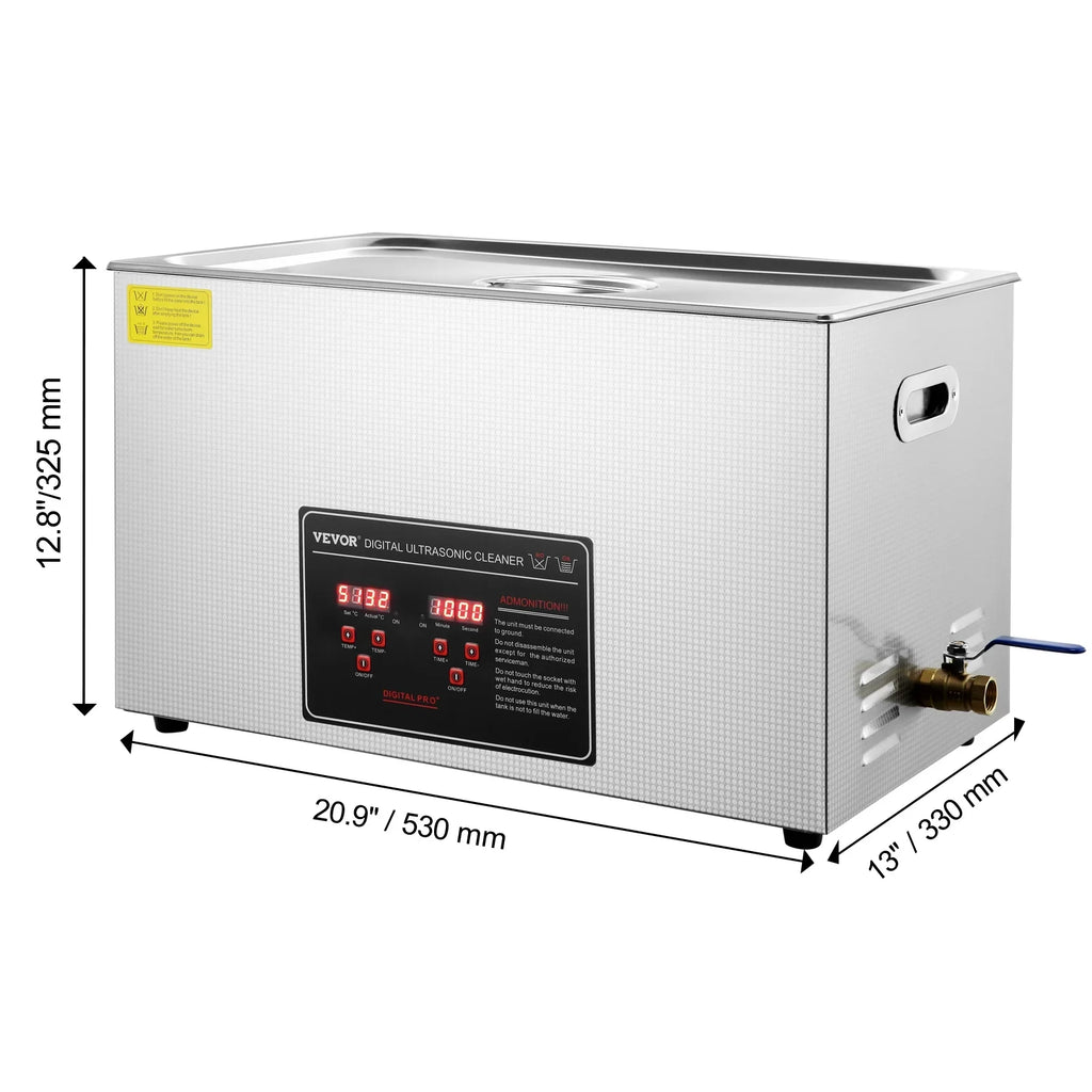 for Watch 30L Timer 752W Ultrasonic Instruments Glass Certified Professional Jewelry FCC Coin 304 Industrial Grade Cleaner Digital BENTISM Heating Sonic CE with Large RoHS Cleaner Cleaner Ring