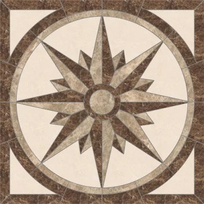 36''x36'' Marble Medallion Floor