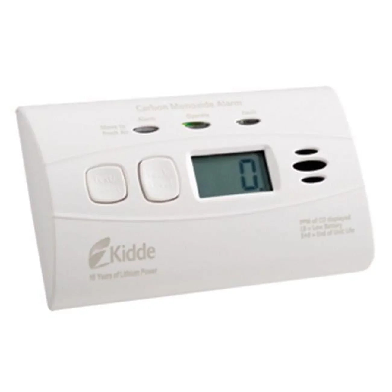 Battery w/Digital (21010075) Monoxide 10-Year Worry-Free DC Sealed Powered Display C3010D Kidde Carbon Detector, Lithium