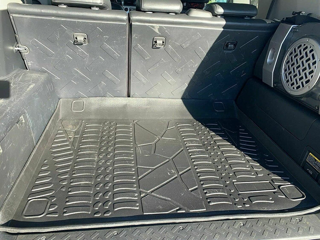 EA to Pre-Cut Mat Liner Trunk Lip Easy – Toyota Cruiser FJ – – Cargo for Weather-Resistant Design Install – – Rubber EACCESSORIES for Mats Trunk Trunk Cars Car Mat Raised 2007-2014 Laser Non-Slip with