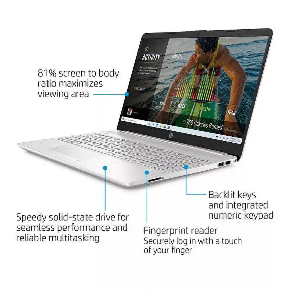 16GB Touchscreen PC RJ45 Silver BT Webcam w/RE Backlit HD AC 2022 DDR4 Windows USB-C 256GB Intel Accessories HP HDMI i5-1135G7 Laptop SSD 4-Core Iris Xe NVMe Keyboard WiFi Graphics 15.6" 10