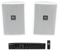 23-1 Control Indoor/Outdoor Amp 70v Commercial White + Speakers 3" JBL (2) Wall