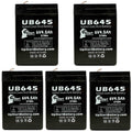 '- Includes BCPRO 4500mAh, - Lite Adapters Replacement AGM, to F1 F2 Pack Lead Terminal, 5x SLA) Universal Compatible Battery Terminal Tripp 4.5Ah, Battery 10 850 - UB645 Sealed (6V, Acid F1