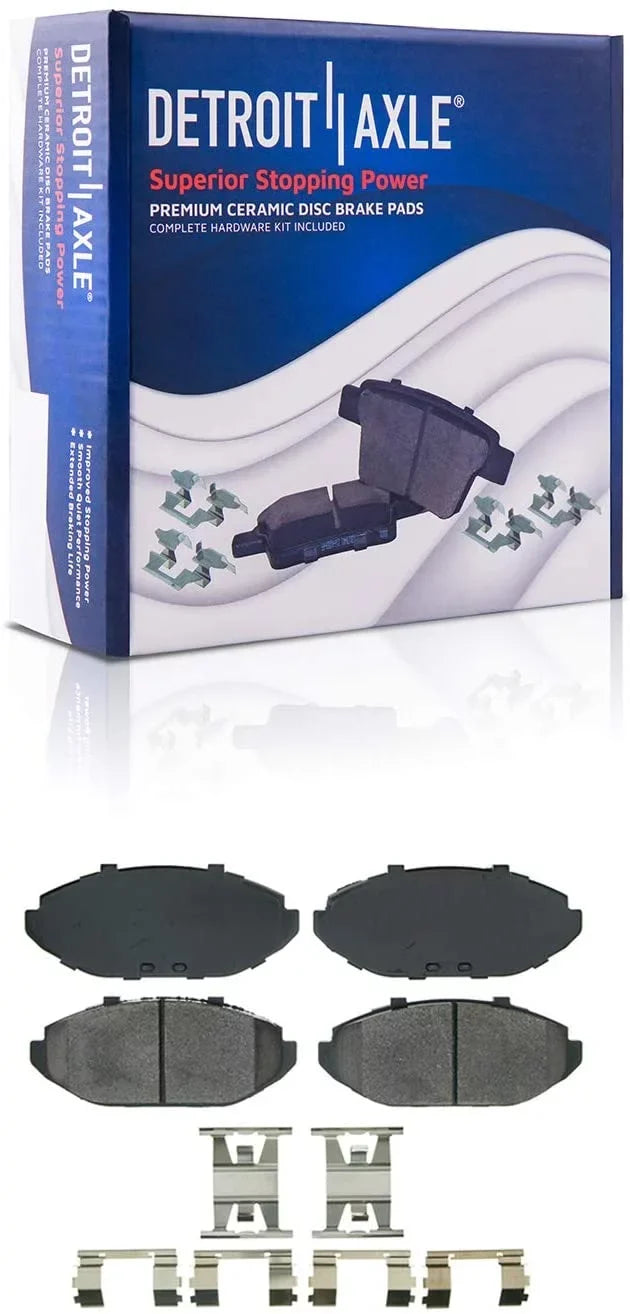 Ceramic Brakes - 1998-2002 Marquis 2001 1999 Detroit and Crown Car Ford Grand Lincoln Victoria Town Front Disc Axle Pads Mercury Brake Kit 2000 Replacement for Rotors Brake